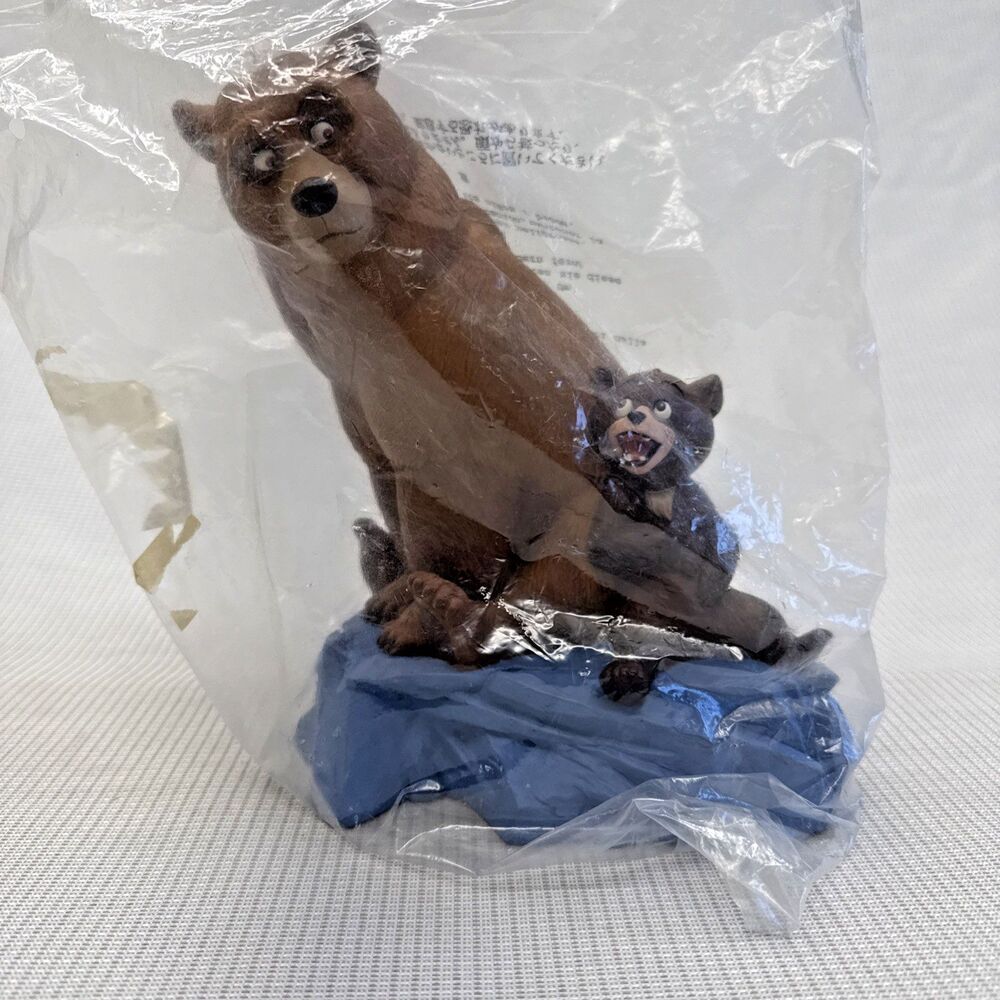 Vintage Disney Store Brother Bear Coin Piggy Bank Kenai and Koda Plastic - New!